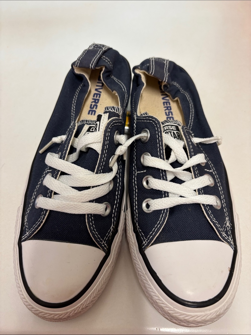 Converse Navy and White Low Top Sneakers*